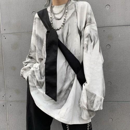 New Hot selling long sleeve neutral tops for women 2021 fashion clothes for teens goth woman hoodies casual graphic tee Ay8913