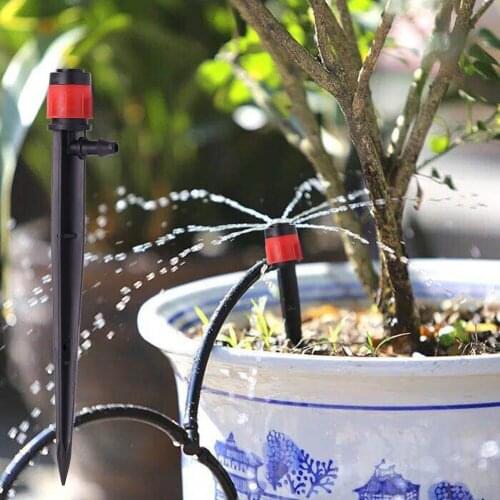 10pcs 360 Degrees Drippers Watering Sprinkler Nozzle for 4/7mm Hose Garden Water Irrigation System Sprayers Greenhouse Supplies