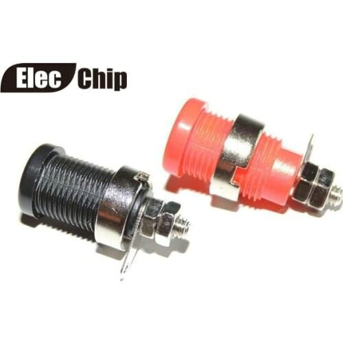 10pcs 4mm Binding Post Nut Panel Mount Terminals for Multimeter Banana Socket Probes Banana Jack Connector Red and Black