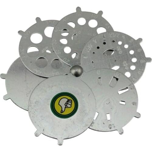 6pcs Round Gemstone Jewelry Diamond Caliper Tool For Measuring Circle/Ellipse/Rectangular Size