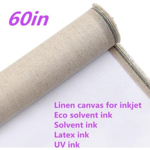 60in Eco solvent linen blend inkjet canvas for solvent printer 330gsm
