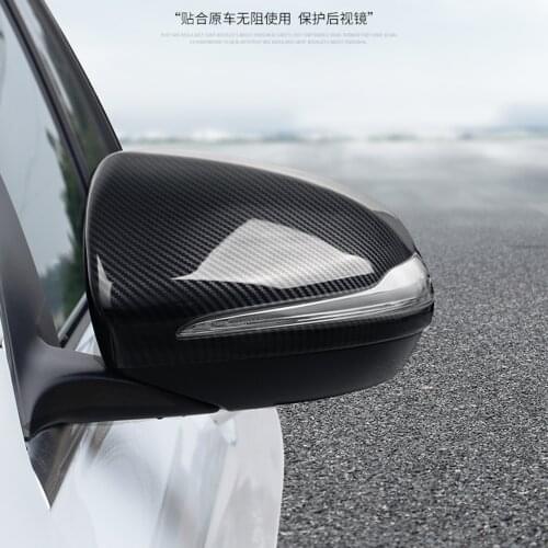 For Benz GLC C260/C200/E300/C180 (The left driving)Carbon fiber style Car Side Door Rear View Mirror Cover