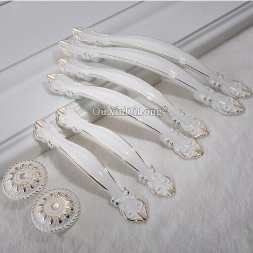 Elegant 10PCS European Solid Brass Kitchen Cabinet Door Handles Cupboard Wardrobe Drawer Wine Cabinet Pulls Handles and Knobs