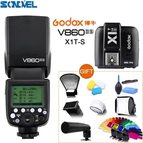 Godox V860II-S TTL Flash Speedlite Flash GN60 HSS 1/8000s Li-ion Battery 2.4G X System +X1T-S Transmitter For Sony DSLR Camera