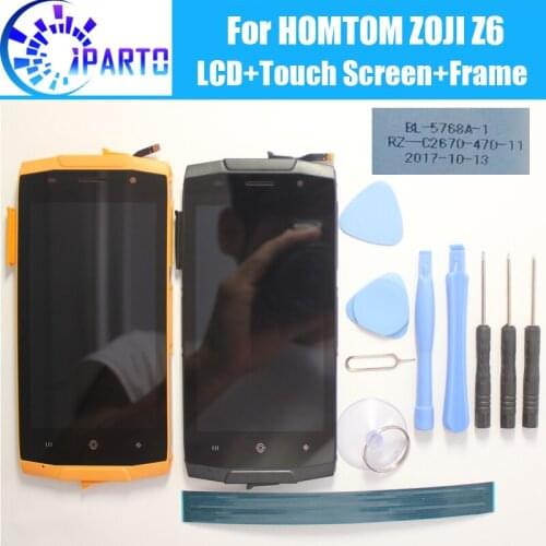 HOMTOM ZOJI Z6 LCD Display+Touch Screen +Frame Assembly 100% Original LCD Digitizer Glass Panel For HOMTOM ZOJI Z6+Tools