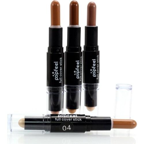 Concealer Double-ended 2 In1 Contour Stick Makeup Creamy Highlighter Bronzer Create 3D Face Concealer Full Cover Blemish Beauty