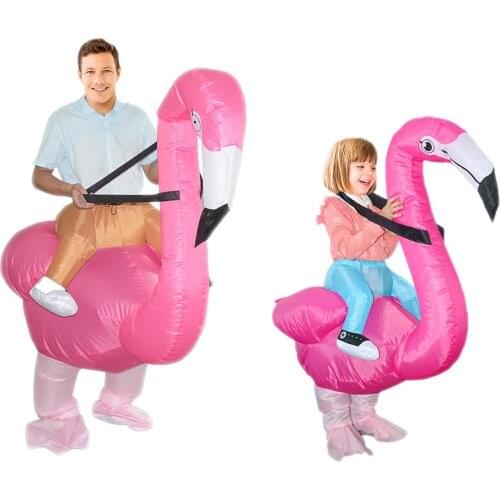 Flamingo Cosplay Costume Innovative Inflatable Toys Halloween Christmas Childrens Day Inflatable Deception Clothing Props