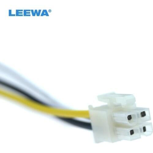 LEEWA 10pcs Universal Car Wire Harness Connector 4Pin Into Car DVD CD Radio Stereo Wire Plug Adapter #CA5697-4P