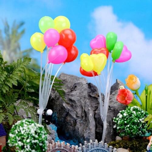 Cute Mini Dolls Home Garden Simulation Colorful Balloons Micro Landscape Garden Decorations Christmas Gift Miniatures