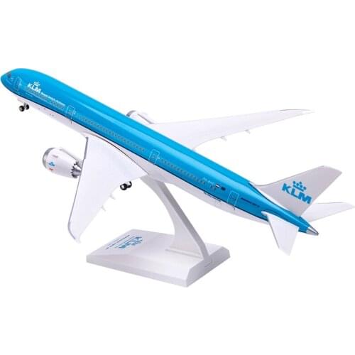 32CM AIR KLM Royal Dutch Airlines Plane Boeing B787 Aircraft Model Resin Diecast Model Kids Gift Collectible Display
