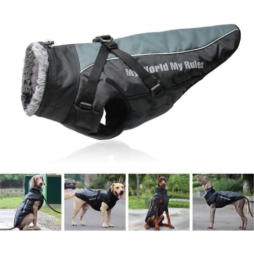 Dog Supplies Windproof waterproof Warm Dog clothes Oxford Vest Dogs Jacket cotton Coat Outfit for Large Dogs