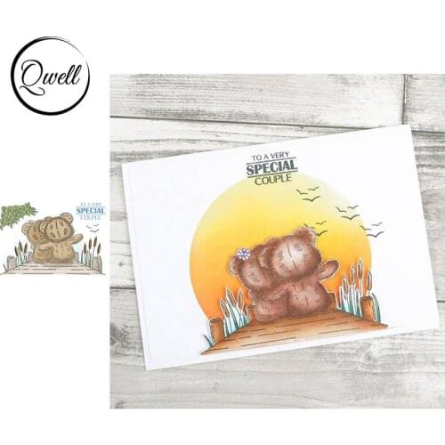 QWELL Cute Animal Little Bear Story Clear Stamps for Scrapbooking and Card Making Paper Craft 2020 New Transparent Silicone