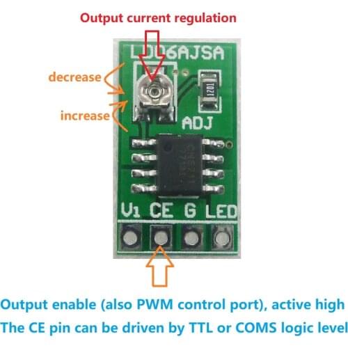 DC 3-6V 30-1500mA Adjustable LED Driver PWM Controller DC-DC Constant Current Converter