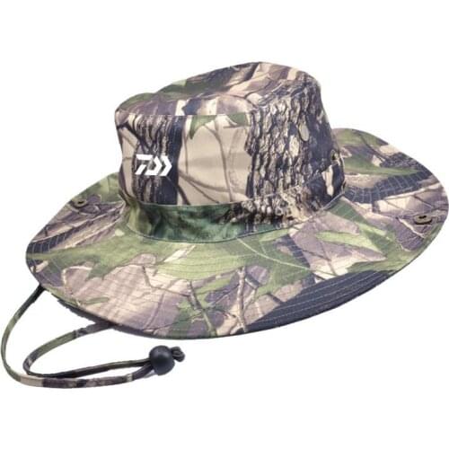 Summer Fishing Hat Outdoor Sunscreen Unisex Camouflag Breathable Sunshade Climbing Travel Big Brimmed Fishing Caps
