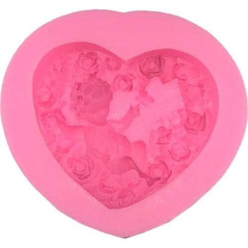 Silicone Mold Heart-shaped Handicraft Soap Mold DIY Baking Tools For Mousse Cake Fondant Chocolate Making Cake Decoration