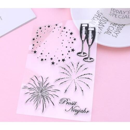 Fireworks DIY Silicone Clear Stamp Cling Seal Scrapbook Embossing Album Decor R9JB