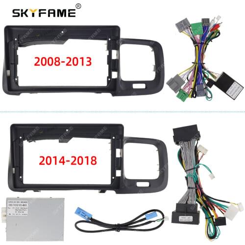SKYFAME Car Frame Cable Canbus For VOLVO S60 2008-2018 Android Big Screen Dask Kit Fascia Frame Line