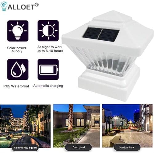 2pcs Solar Column Light IP65 Waterproof Outdoor Wall Yard Patio Lamp Garden Decoration Pathway Landscape Light Solar Post Lamp