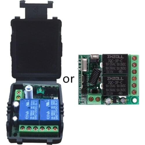 Universal Wireless Remote Control Switch 433mhz DC 12v 2ch Relay Receiver Module Rf Transmitter 433mhz Remote Control