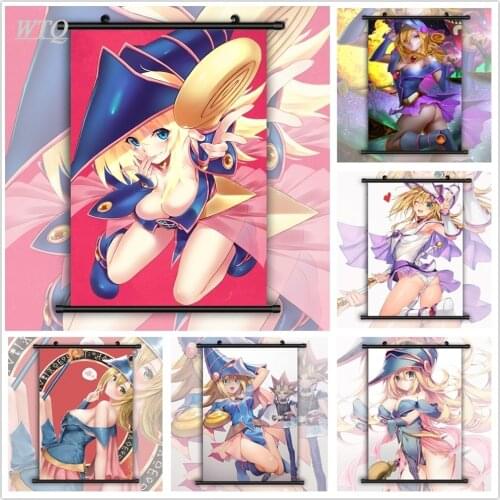 Yu-Gi-Oh Duel Monsters Dark Magician Girl Retro Poster Anime Posters Canvas Painting Wall Decor Wall Art Picture Home Decor