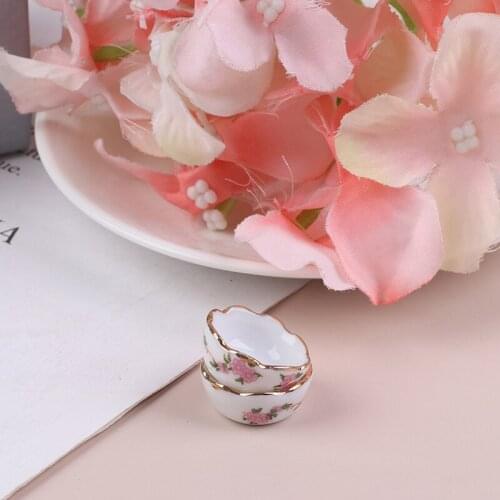 1 Pc 1:12 Miniature Furniture Vintage Dessert plate DIY Miniatures For Dollhouses