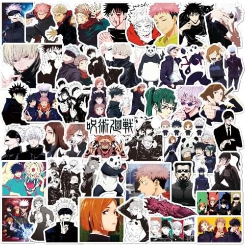 10/55Pcs Jujutsu Kaisen Sticker For Computer Guitar Refrigerator Suitcase Sticker DIY Scrawl 2020