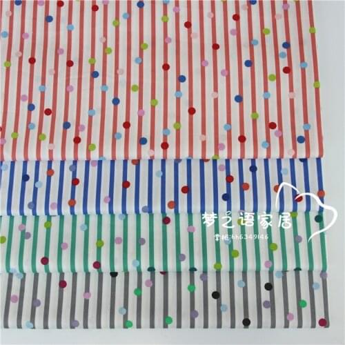 100% Cotton Fabric DIY Sewing Handmade Pillow Tissus Baby Dress Patchwork Quilting Fat Quarters Tissus Stripe Dots Clothes