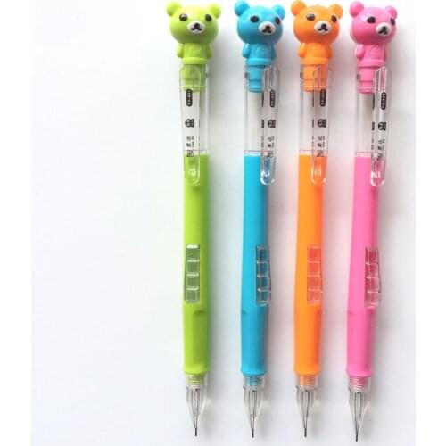 2pcs/1 lot Kawaii love Cute Bear Mechanical Pencils School Office Supply Student Stationery Kids Gift Automatic Pencil