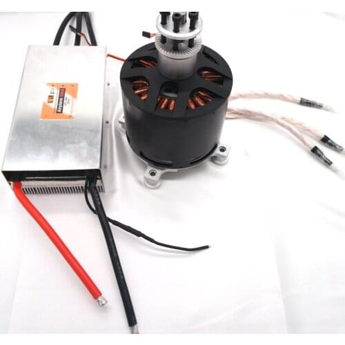 25KW MP 120100 KV55 Outrunner Brushless Motor and 120v 500A ESC for Mega drone paramotor paraglider plane