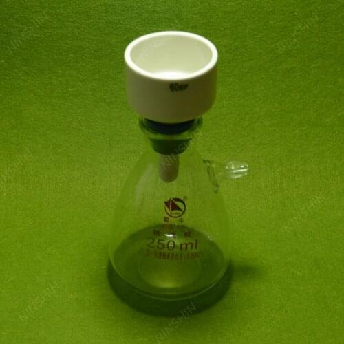 250ml filter funnel kit,bucher funnel filteration bottle and filteration ring,lab glassware