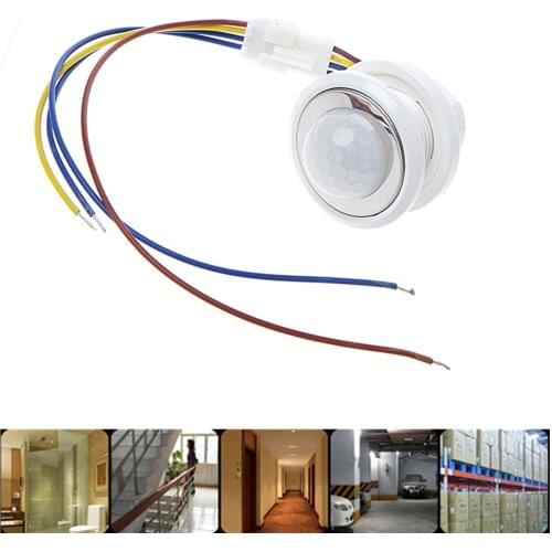 26mm LED PIR Detector Infrared Motion Sensor Switch For Home Lighting LED Lamp With Time Delay Adjustable Sensor Light Switch