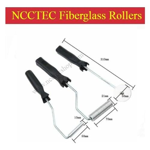 [3 pieces per set] Fiberglass laminating aluminum Paddle Stripes Mould FRP angle Vertical Roller kit | resin bubble GRP work