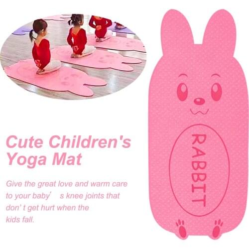 60X150 Cm Cute Rabbit Childrens Yoga Mat Non-Slip Kids Fitness Mat Jump Rope Mat Exercise Cushioning Mute Anti-noice Mat