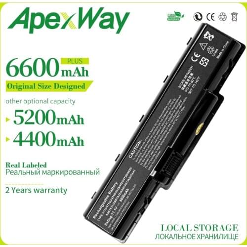 Apexway New 6 cell Laptop Battery For Acer Aspire 5536G 5735Z 5737Z 5738DG 5738G 5738Z 5738ZG 5740DG 5740G 4315 AS07A31 MS2219