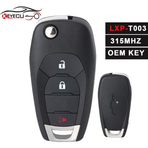 KEYECU OEM Flip Remote Key 315MHz ID46 for Chevrolet Trax Sonic Spark 2019 2020 2021 Fob FCCID : LXP-T003