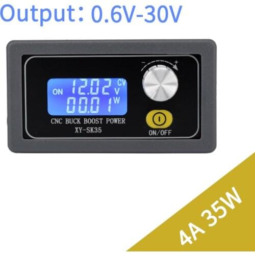CNC DC-DC Buck Boost Converter CC CV 0.5-30V 4A Power Module Adjustable Regulated power supply For Solar Battery Charging sk35