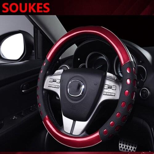 Colorful Curtain Leather Car Steering Wheel Covers For Chevrolet Cruze Aveo Captiva Lacetti TRAX Sail Epica Lada Granta Kalina
