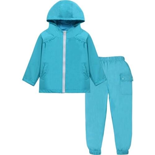 LZH Children Clothes 2021 Autumn Winter Baby Girls Clothes Raincoat Jacket+Pant Kids Boys Sport Suit Toddler Girls Clothing Sets