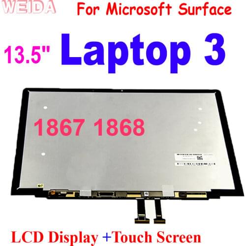 13.5" Display For Microsoft Surface Laptop 3 1867 1868 1873 LCD Display Touch Screen Digitizer Assembly for Surface Laptop 3 LCD