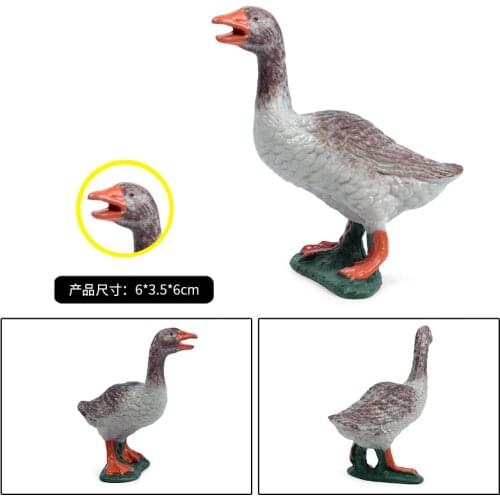 Female Grey Goose Animal Figure Collectible Toys Farm Animal Cognition Action Figures