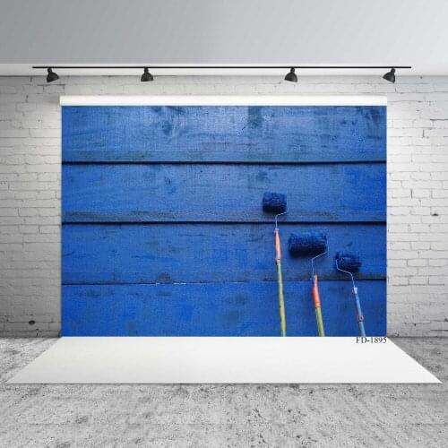 Blue Plank Photography Background Wooden Floor Backdrops for Photo Shoot Props Vinyl Cloth Printed Photo Backdrop Photophone