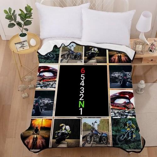 Racing Car Soft Blanket 150*200 CM Size Boys Bed Home Decor Polyester Coral Fleece Fabric