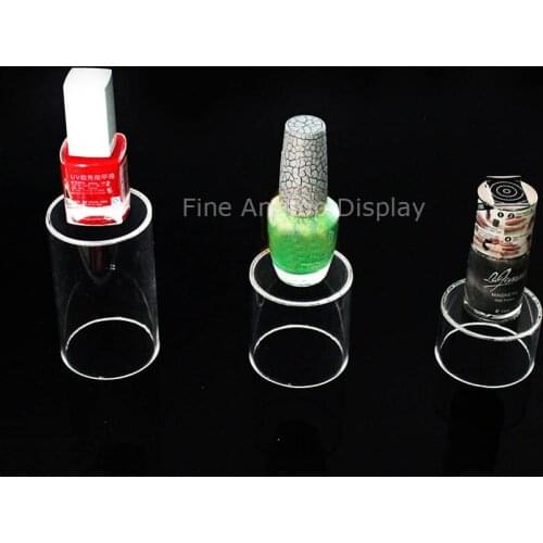 Desktop Clear Acrylic 3 Tube Jewelry Display Stand Small Items Holder With Open Bottom