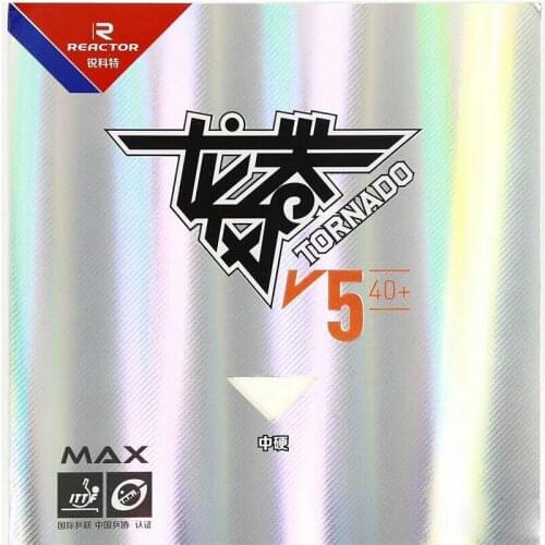 ITTF Approved REACTOR NEW TORNADO V5 40+ Table Tennis rubber, ping pong rubber Send Rubber Protection Film