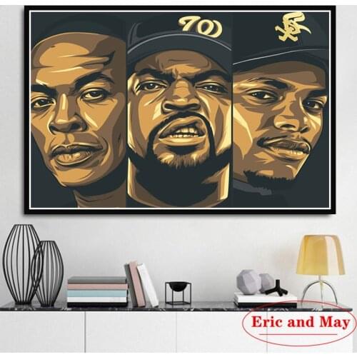 Nwa Hip Hop Music Singer Star Rap Ice Cube Eazy-e Canvas Painting Wall Art Picture Vintage Poster Decorative Home Decor Plakat