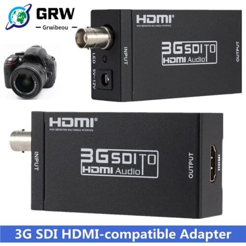 Newes SDI Converter Mini 3G SDI HDMI-compatible Adapter - Full HD 1080P SDI to HDTV Audio Converter - Supports HD-SDI and 3G-SDI