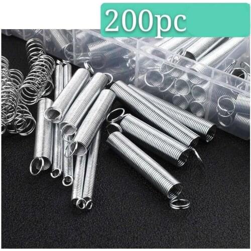 200Pcs With Storage Box Accessories Extension And Compression Coil Portable Hardware Tool Spring Set Metal Steel Assorted Set