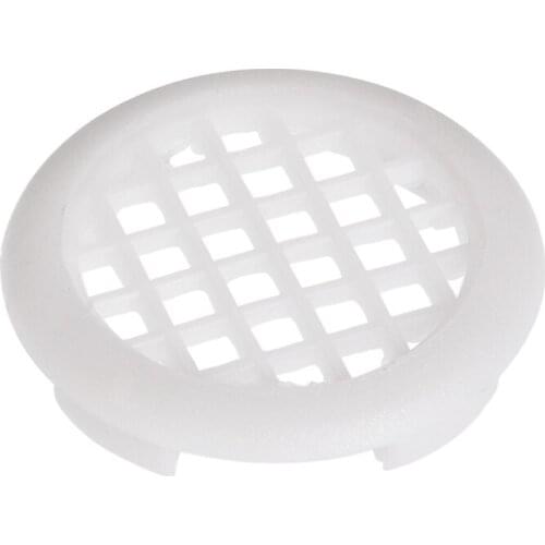 Uxcell Mesh Hole Air Vents Plastic Soffit Vent White 30mm Hole Dia 4mm Height for Cupboard Shoebox 50pcs