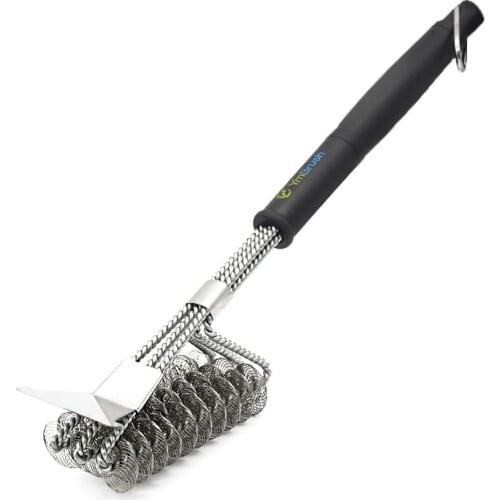 201 Stainless Steel Grill Brush Scraper, Best BBQ Cleaner, Perfect Tools for All Grill Types, Weber, Ideal Barbecue Accessories