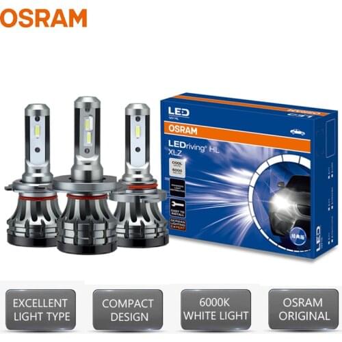 OSRAM LED H7 H4 H1 12V 18W 6000K H8 H11 H16 HB3 HB4 9012 HIR2 XLZ CLASSIC Super Bright Headlight Cool White Car Bulb (2 Pcs)